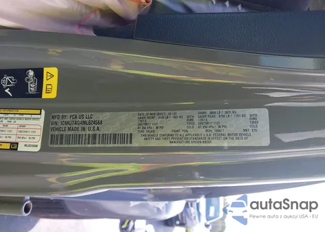 2021 Jeep Gladiator Texas Trail 4X4 z USA, uszkodzony, nr VIN 1C6HJTAG4ML624568